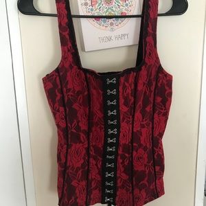 Rose pattern corset